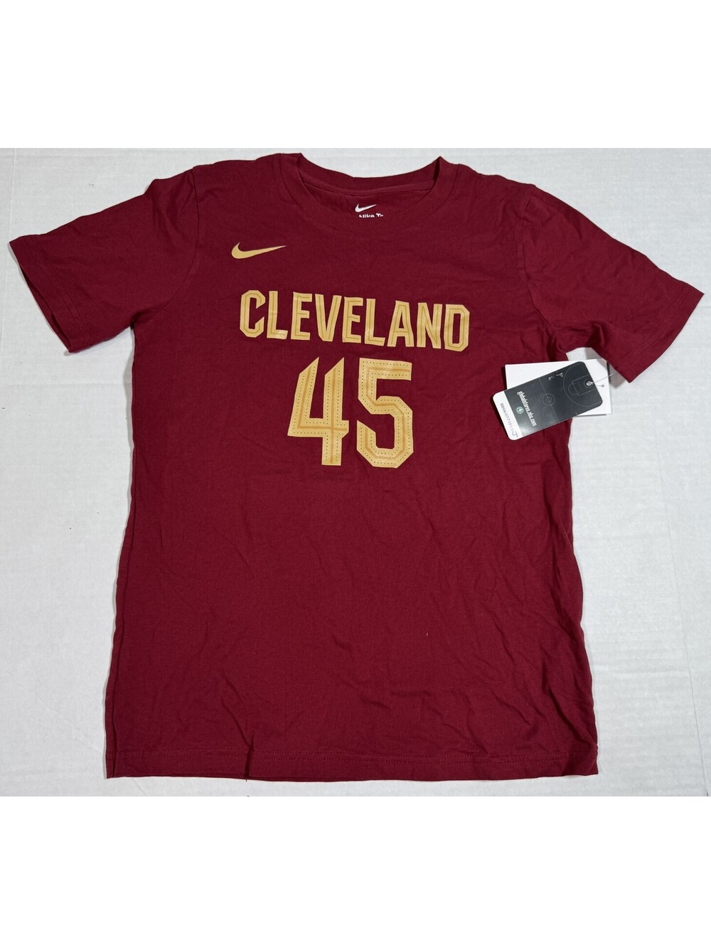Nike Tee #45 Donovan Mitchell Cleveland Cavaliers Red T-Shirt Youth M 10/12 NWT